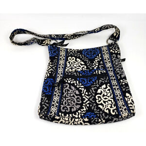 Vera Bradley Canterbury Cobalt Cotton 10x11" Quilted Crossbody Bag Purse